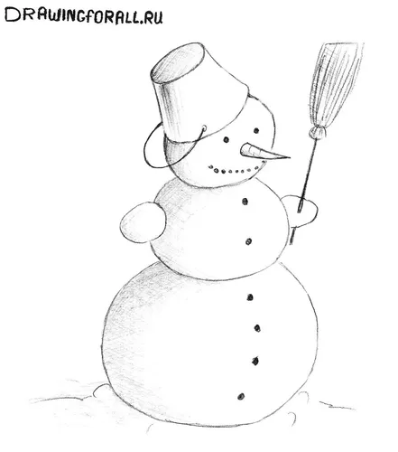 Снеговик Картинки рисунок мыши