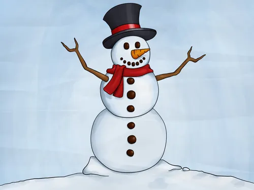 Снеговик Картинки снеговик в шляпе и усах