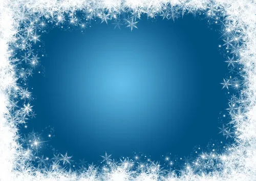 Снежинки Картинки голубое небо с белыми облаками