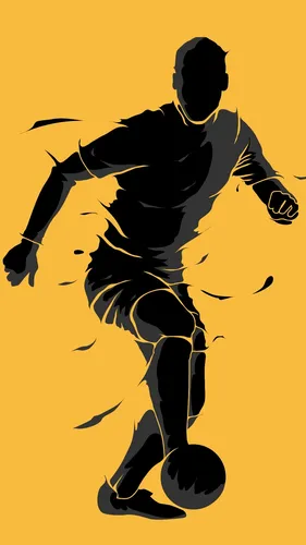 Футбол Картинки человек с желтым фоном