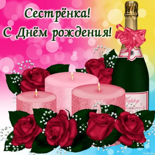 Вика С Днем Рождения Картинка Картинки розовый торт со свечами