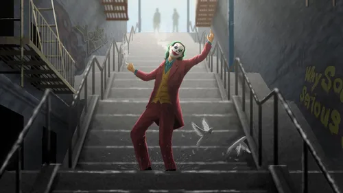 Джокер Картинки человек в одежде на лестнице