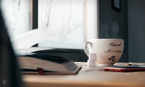 Доброе Утро 3Д Картинки кофейная чашка на столе