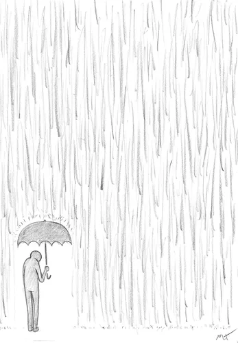 Дождь Картинки рисунок человека