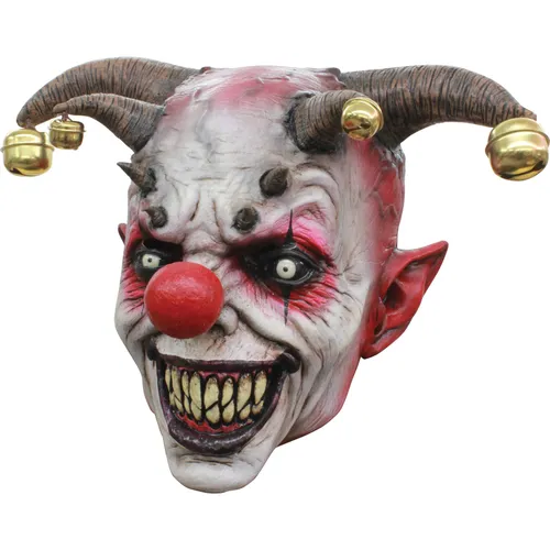 Страшные Фото череп с рогами и красным носом