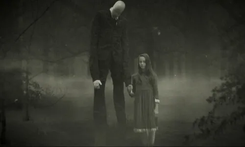 Страшные Фото мужчина и женщина стоят в темноте