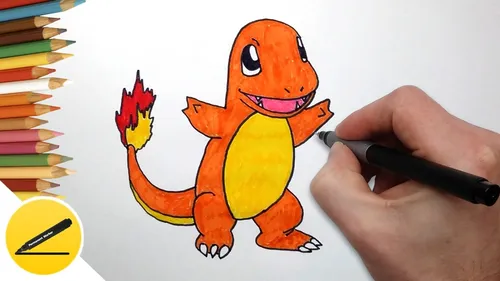 Покемонов Картинки рука с ручкой и мультипликационным персонажем