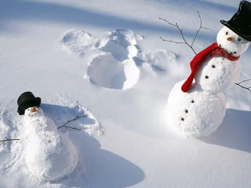Снеговика Картинки снеговик и ребенок