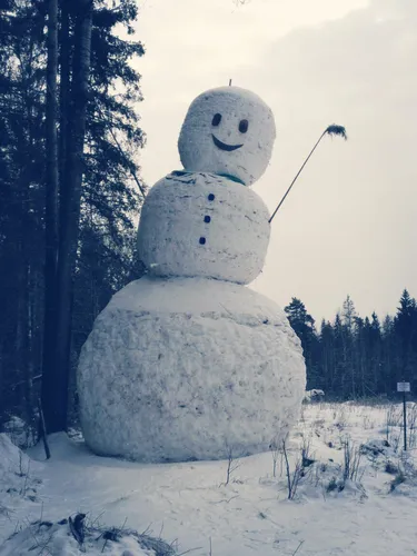 Снеговика Картинки снеговик в заснеженной местности