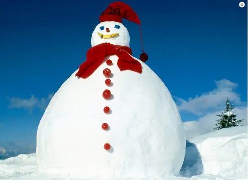 Снеговика Картинки снеговик в красной шляпе и красном шарфе