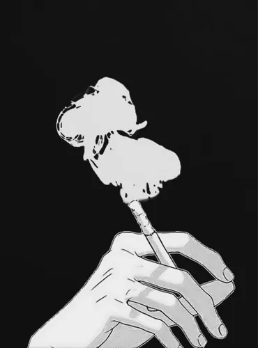 С Сигаретами Обои на телефон скелет, держащий сигарету