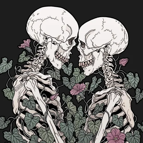 Скелеты Обои на телефон карикатура на человека