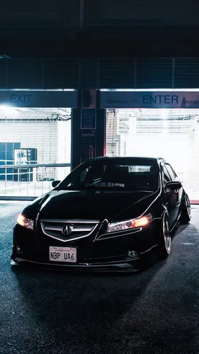 Хонда Обои на телефон черный автомобиль, припаркованный в гараже