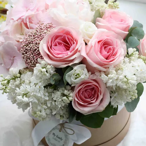 Букет Цветов Фото букет из розовых и белых цветов