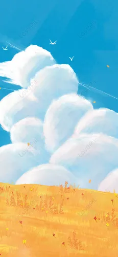 Поле Обои на телефон большое облако в небе