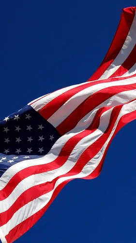 Флаг Америки Обои на телефон красно-белый флаг