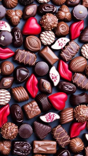 Шоколад Обои на телефон куча шоколадных конфет
