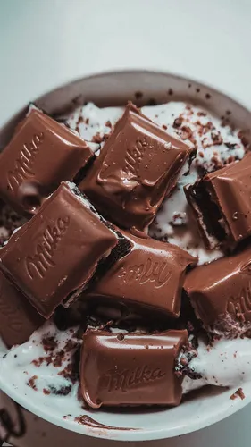 Шоколад Обои на телефон тарелка шоколадных десертов