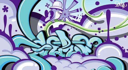 Яркие Для Подростков Обои на телефон мультфильм фиолетово-синего мультипликационного персонажа