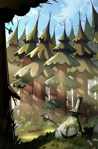 Gravity Falls Обои на телефон карикатура человека с пистолетом и зданием на заднем плане