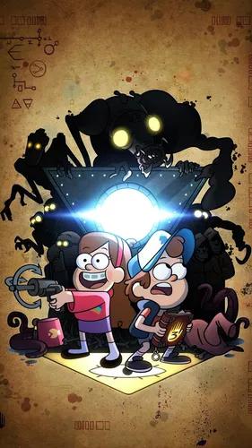 Gravity Falls Обои на телефон карикатура мужчины и женщины