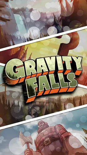 Gravity Falls Обои на телефон окно с мультяшным персонажем