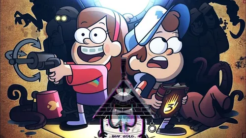 Gravity Falls Обои на телефон мультфильм с героем мультфильма, держащим чашку