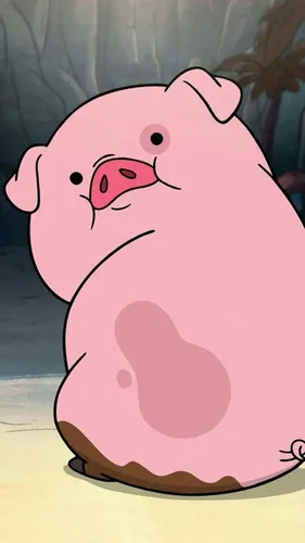 Gravity Falls Обои на телефон карикатура розовой свиньи