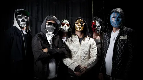 Ла Парка, Hollywood Undead Обои на телефон группа людей в масках