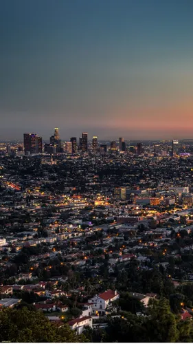 Los Angeles Обои на телефон город со множеством зданий