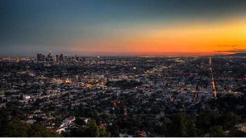 Los Angeles Обои на телефон город с закатом