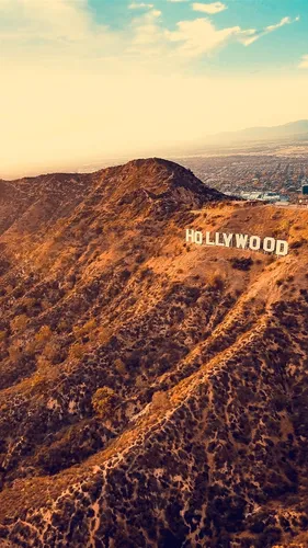 Los Angeles Обои на телефон пейзаж с холмами и деревьями
