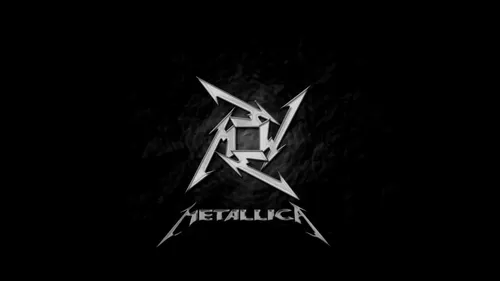 Metallica Обои на телефон бело-черный логотип