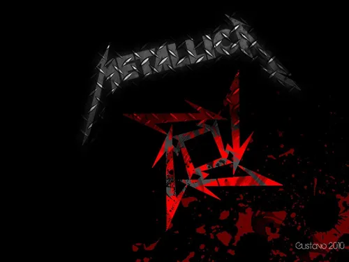 Metallica Обои на телефон черно-красный логотип
