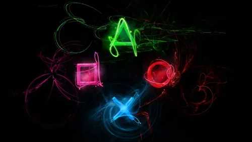 Playstation Обои на телефон группа разноцветных огней