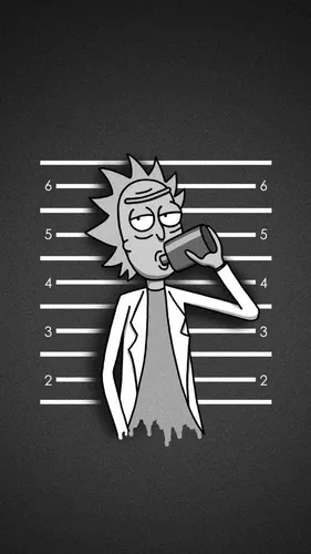 Rick And Morty Обои на телефон рисунок человека