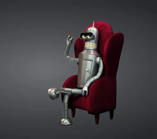 Бендер Обои на телефон красно-белый робот