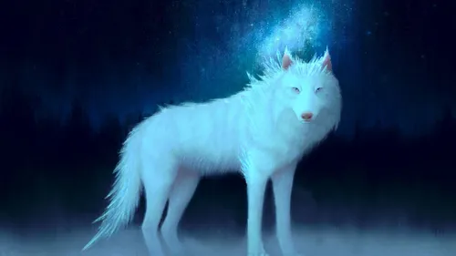 Мари Лоренсен, Волк Hd Обои на телефон белая кошка на синем фоне