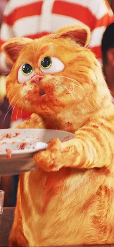 Гарфилд Обои на телефон кошка с тарелкой еды