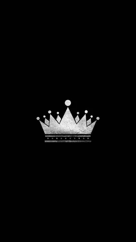 Корона Обои на телефон черно-белый логотип