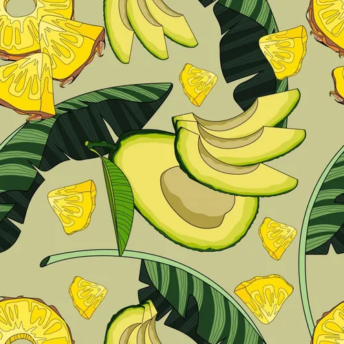 Красивые С Авокадо Обои на телефон куча бананов