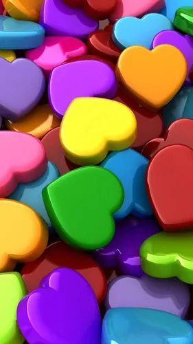 Красивые Яркие Обои на телефон группа разноцветных круглых предметов