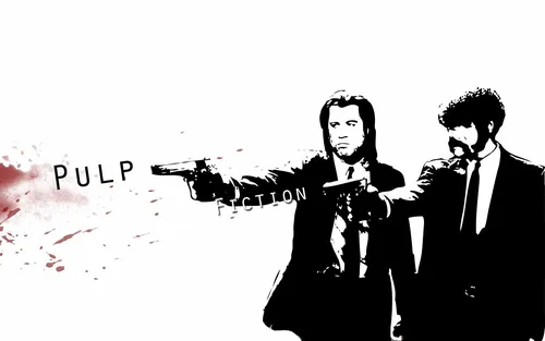 Криминальное Чтиво Обои на телефон мужчина и женщина держат оружие