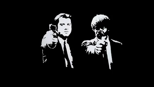 Криминальное Чтиво Обои на телефон черно-белая фотография мужчины и женщины