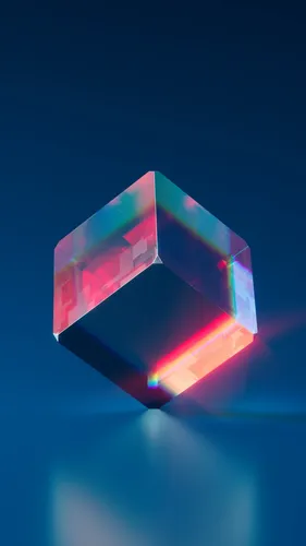 Кристаллы Обои на телефон красно-белый куб
