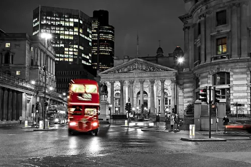 Лондон Hd Обои на телефон двухэтажный автобус на городской улице ночью