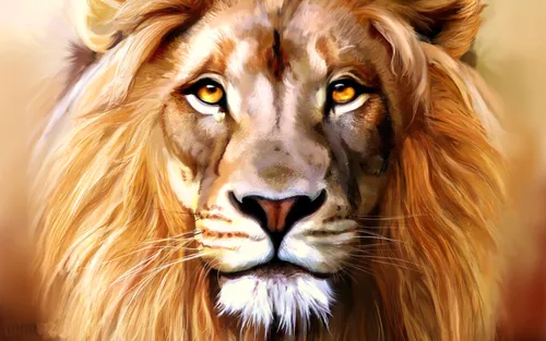 Львы Обои на телефон лев с оранжевыми глазами