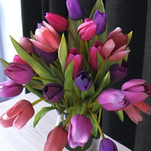 Тюльпаны Фото группа цветов