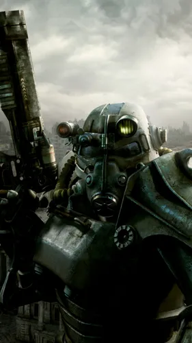 Fallout Обои на телефон робот крупным планом
