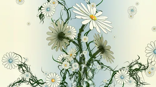 Абстракция Цветы Обои на телефон стена с цветами